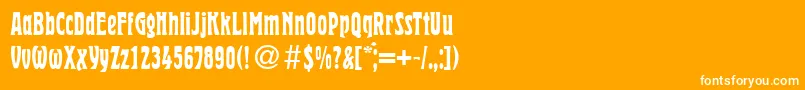 HermanRegularDb Font – White Fonts on Orange Background