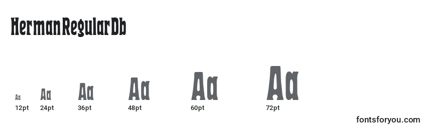HermanRegularDb Font Sizes