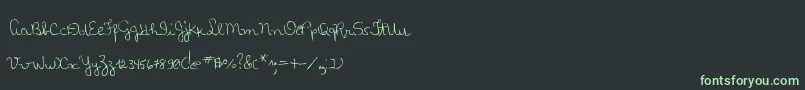 fuente MtfLolisHandwriting – Fuentes Verdes Sobre Fondo Negro