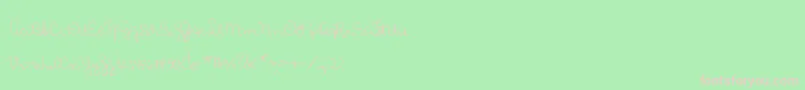 MtfLolisHandwriting Font – Pink Fonts on Green Background