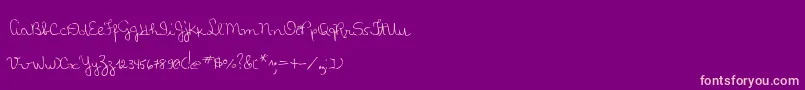 MtfLolisHandwriting Font – Pink Fonts on Purple Background