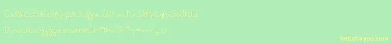 fuente MtfLolisHandwriting – Fuentes Amarillas Sobre Fondo Verde