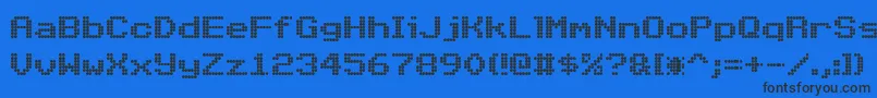 Nioctresni Font – Black Fonts on Blue Background