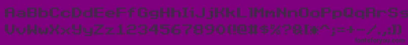 Nioctresni-fontti – mustat fontit violetilla taustalla