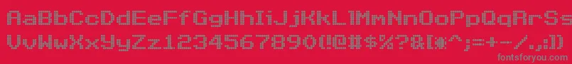 Nioctresni Font – Gray Fonts on Red Background