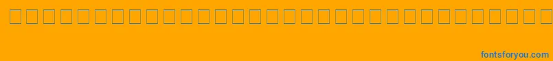 Шрифт YsgarthEnglishNormal – синие шрифты на оранжевом фоне