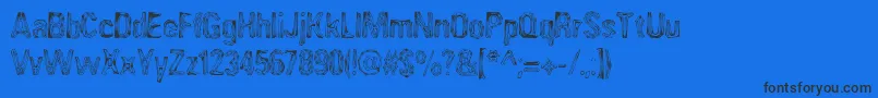 フォントAngiomaAoe – 黒い文字の青い背景