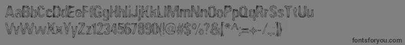 フォントAngiomaAoe – 黒い文字の灰色の背景