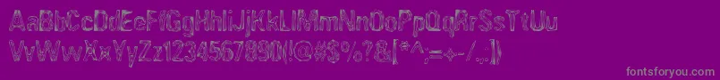 AngiomaAoe-Schriftart – Graue Schriften auf violettem Hintergrund