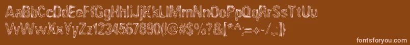 AngiomaAoe Font – Pink Fonts on Brown Background