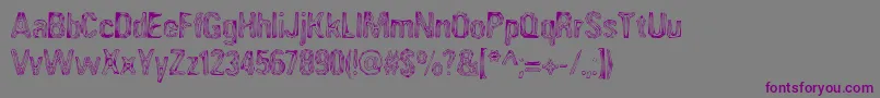 AngiomaAoe-fontti – violetit fontit harmaalla taustalla