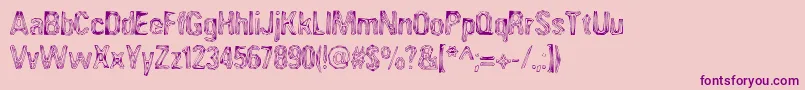 AngiomaAoe Font – Purple Fonts on Pink Background