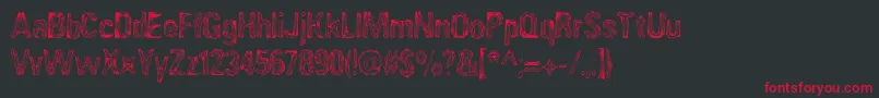 AngiomaAoe Font – Red Fonts on Black Background