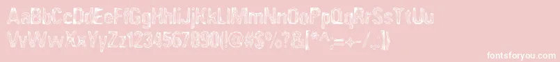 AngiomaAoe Font – White Fonts on Pink Background