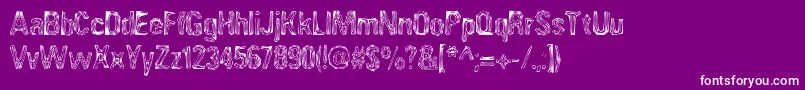 AngiomaAoe Font – White Fonts on Purple Background