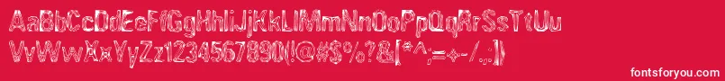 AngiomaAoe Font – White Fonts on Red Background