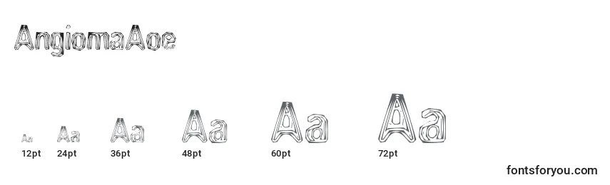 Размеры шрифта AngiomaAoe