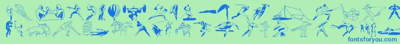 Подробнее о шрифте Dfenergetics Шрифт Dfenergetics – синие шрифты на зелёном фоне
