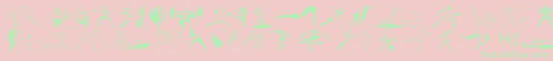 Dfenergetics Font – Green Fonts on Pink Background
