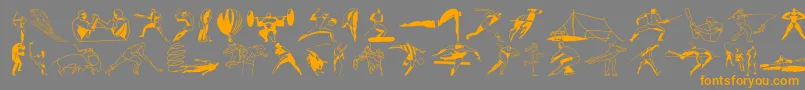 Dfenergetics Font – Orange Fonts on Gray Background