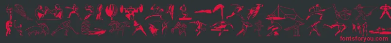 Dfenergetics Font – Red Fonts on Black Background