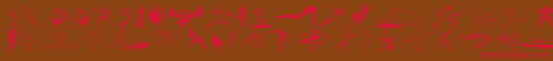Dfenergetics Font – Red Fonts on Brown Background