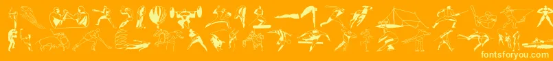 Подробнее о шрифте Dfenergetics Шрифт Dfenergetics – жёлтые шрифты на оранжевом фоне
