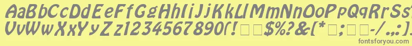 Saiba mais sobre a fonte HoborItalic Fonte HoborItalic – fontes cinzas em um fundo amarelo