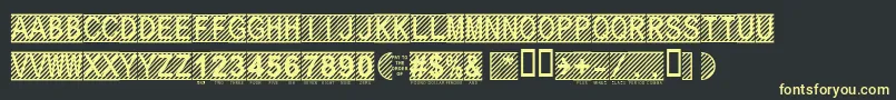 Secure10a Font – Yellow Fonts on Black Background