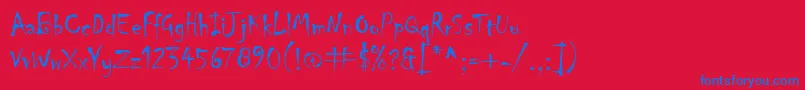 Шрифт Chiller – синие шрифты на красном фоне