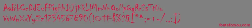 Chiller Font – Red Fonts on Gray Background