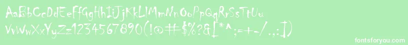 Chiller Font – White Fonts on Green Background