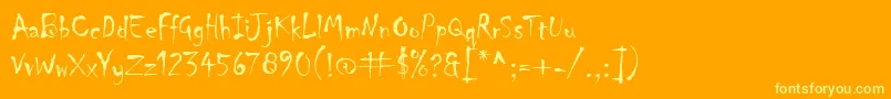Chiller Font – Yellow Fonts on Orange Background