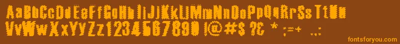 Apocalypse Font – Orange Fonts on Brown Background