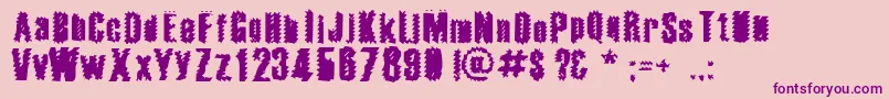 Apocalypse Font – Purple Fonts on Pink Background