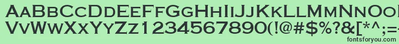 フォントCooperplanck6Boldsh – 緑の背景に黒い文字