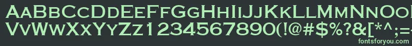 フォントCooperplanck6Boldsh – 黒い背景に緑の文字