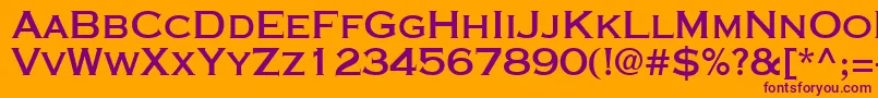 Cooperplanck6Boldsh Font – Purple Fonts on Orange Background