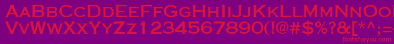 Cooperplanck6Boldsh Font – Red Fonts on Purple Background