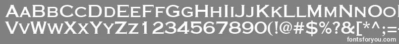 フォントCooperplanck6Boldsh – 灰色の背景に白い文字