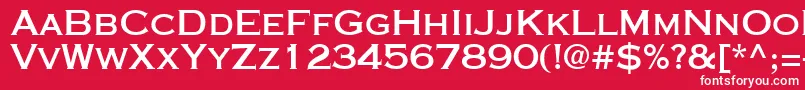 フォントCooperplanck6Boldsh – 赤い背景に白い文字