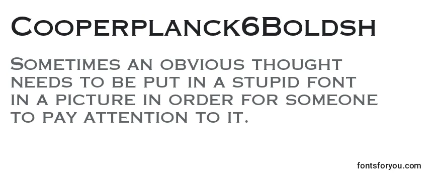 Cooperplanck6Boldsh フォントのレビュー
