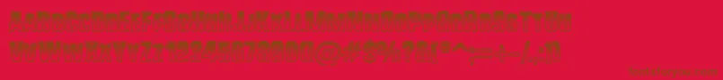 More about ShockShimmy Font ShockShimmy Font – Brown Fonts on Red Background
