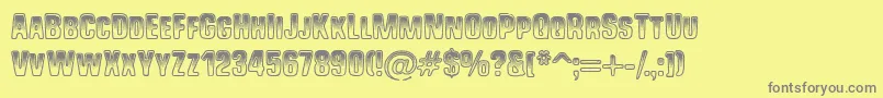 ShockShimmy Font – Gray Fonts on Yellow Background