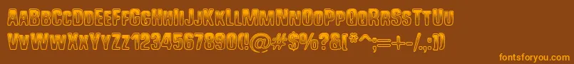 ShockShimmy Font – Orange Fonts on Brown Background