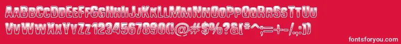 ShockShimmy Font – White Fonts on Red Background