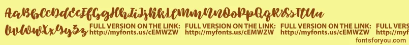 Elowen Font – Brown Fonts on Yellow Background