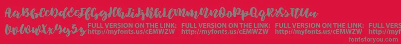 Elowen Font – Gray Fonts on Red Background