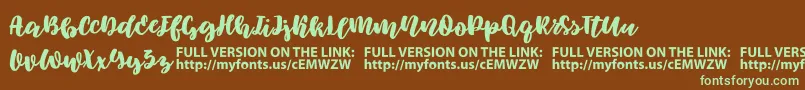 Elowen Font – Green Fonts on Brown Background