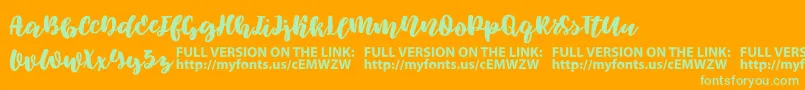 Elowen Font – Green Fonts on Orange Background